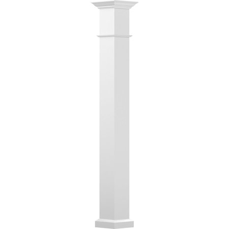 EKENA MILLWORK 9" x 10' Endura-Aluminum Wellington Style Column Square Shaft For Post Wrap Installation Non-Tapered EA0910INPSEWEWE